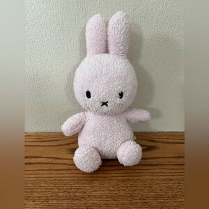 BON TON TOYS Miffy Terry Sitting Bunny Light Pink Rabbit Plush 9 inch